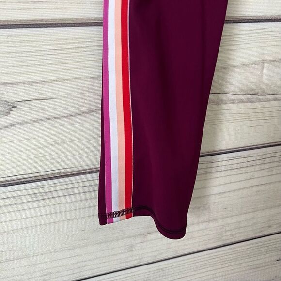 Athleta Purple Side Stripe Contender Capri Leggings - Picture 4 of 13